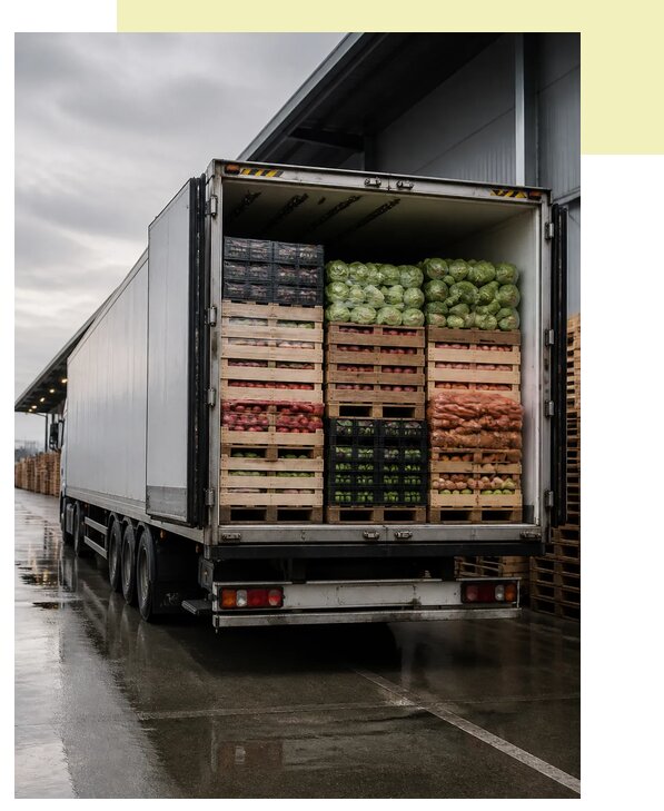 Перевозка плодоовощной продукции в Кирово-Чепецк по цене от 5437 р. | Агросервис-Крв